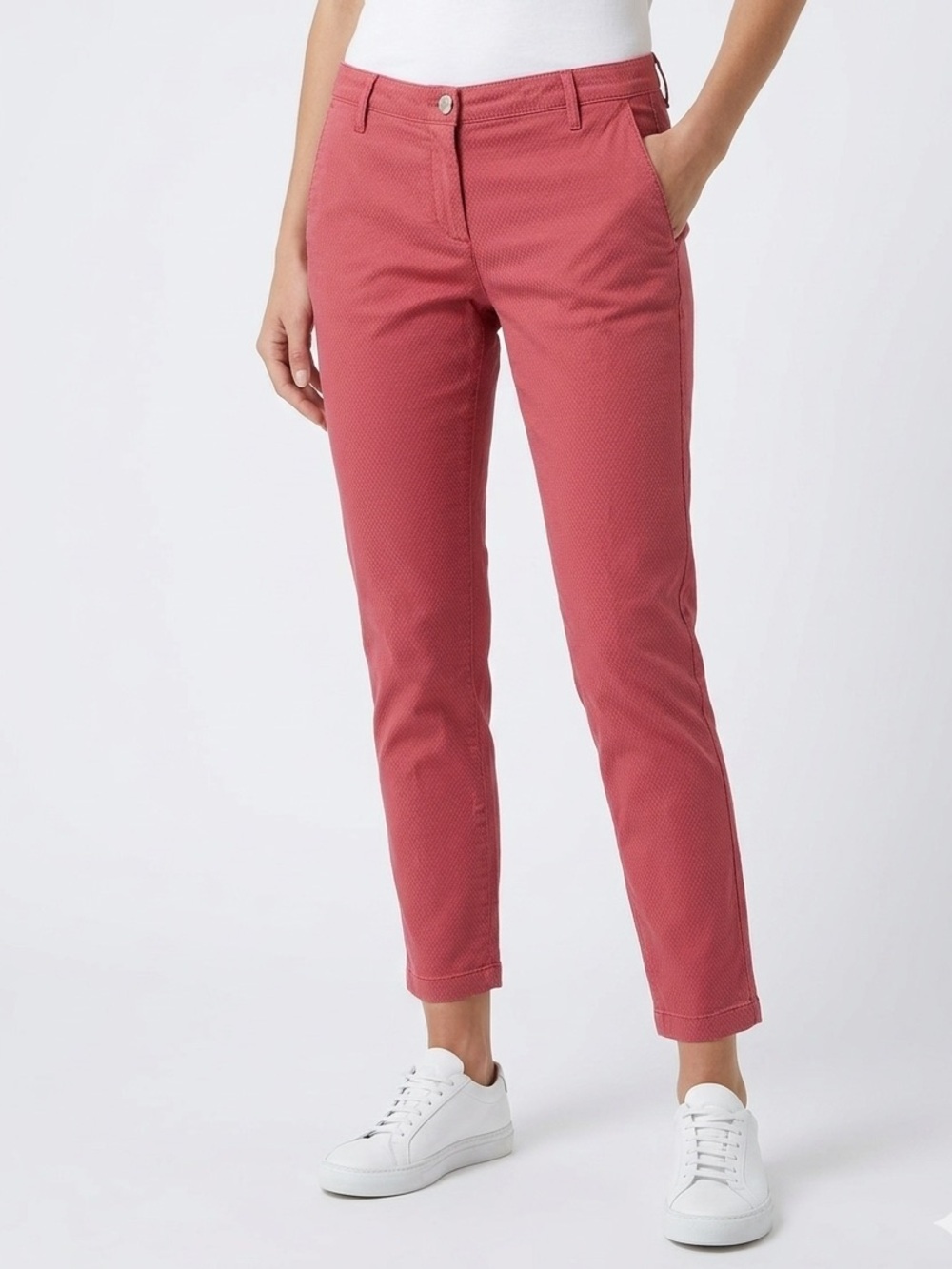 NWT Jacob Cohen Brigitte Red Diamond Stitch Jean Pants Ankle Sz 31